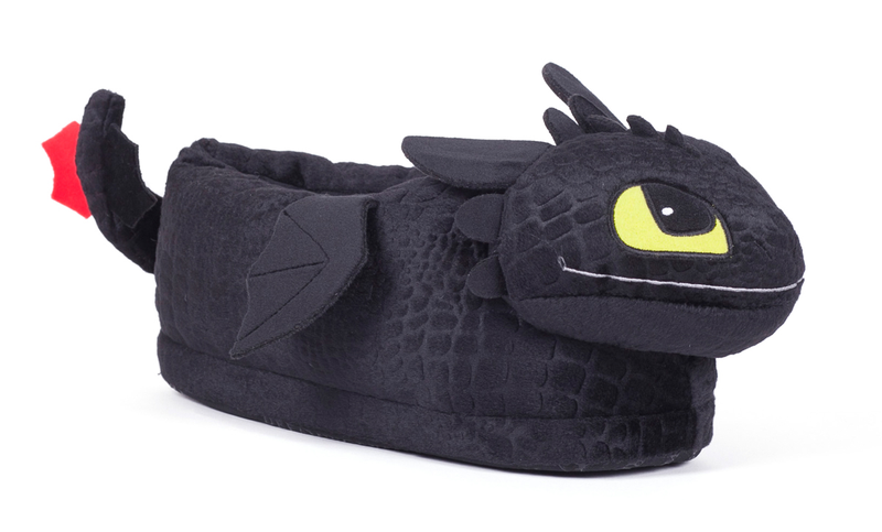 Illustration for article titled Win a pair of Toothless slippers courtesy of season 2 of Netflix’s Dragons: Race To The Edge